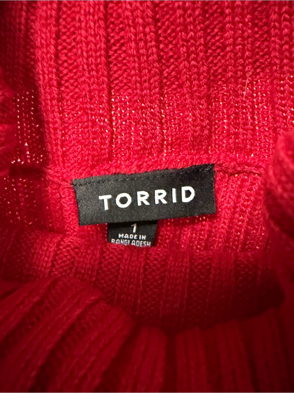 Torrid Ribbed Red Sweater Skirt and Turtleneck Set NWT - Women's 1X - Picture 10 of 12